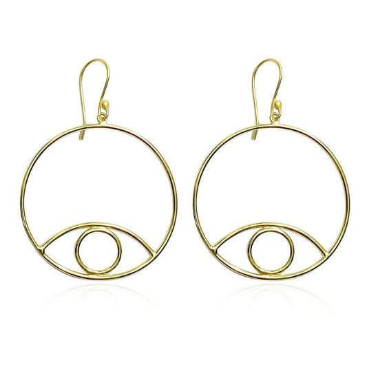 Harper Brass Eye Earrings - G x G Collective