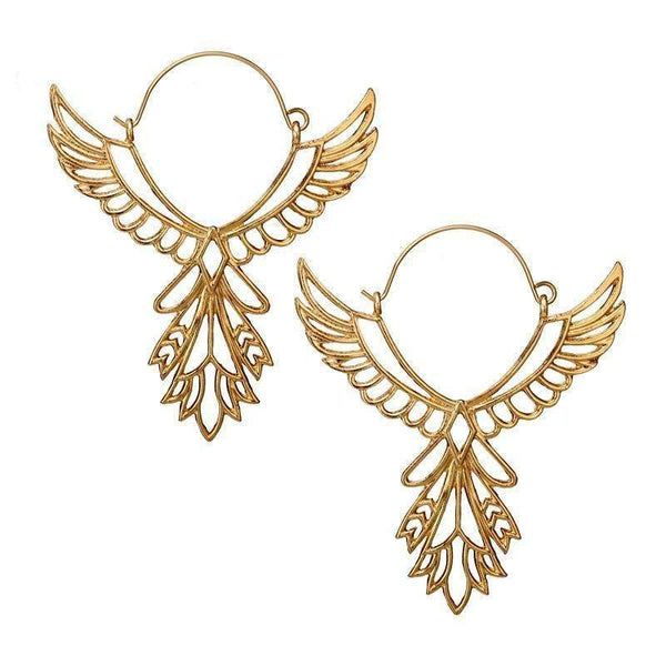 Alyce Angel Wing Hoop Earrings - Avail in silver and gold. - G x G Collective