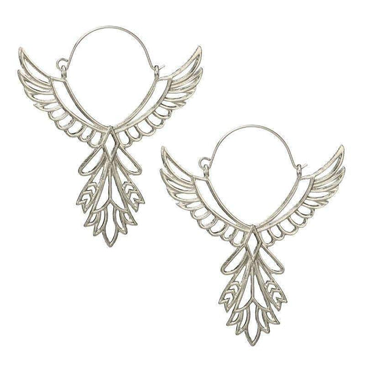 Alyce Angel Wing Hoop Earrings - Avail in silver and gold. - G x G Collective