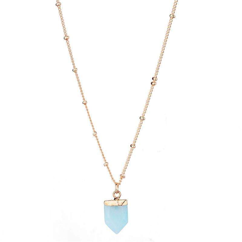 Amy natural stone necklace - Avail in 7 different stones - G x G Collective