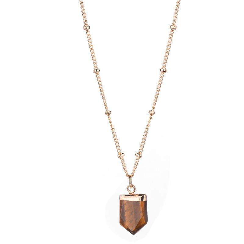 Amy natural stone necklace - Avail in 7 different stones - G x G Collective