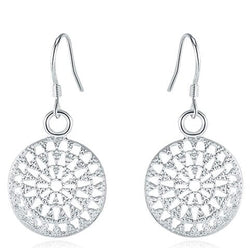 Angelique Sterling Silver Snowflake Earrings