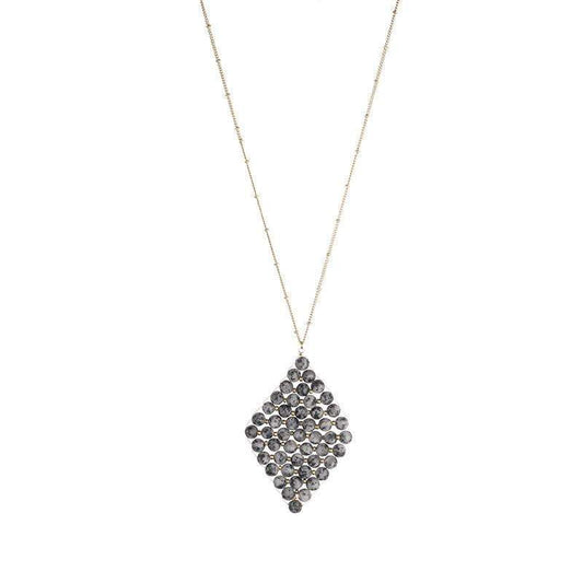 Anne Semi-precious triangle necklace  - Avail in 4 different stones - G x G Collective