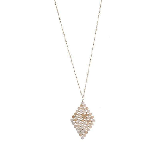 Anne Semi-precious triangle necklace - Pink - G x G Collective