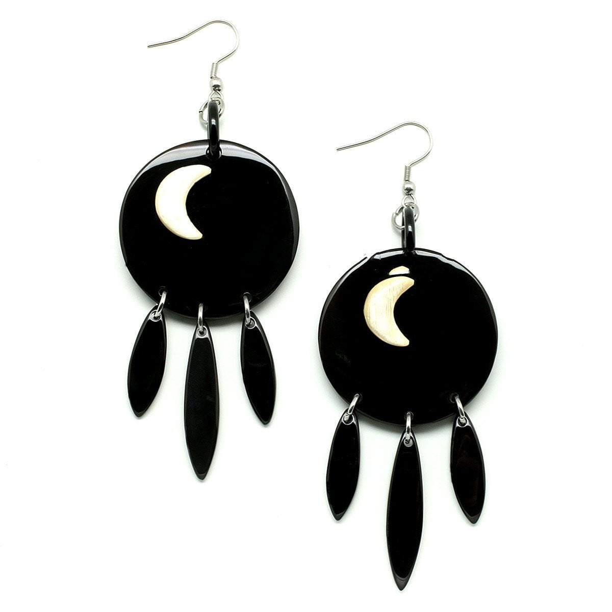 Black Moon Horn Earrings - G x G Collective