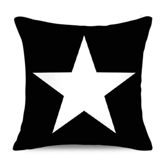 Charcoal Black Suedette Star Cushion Cover - G x G Collective