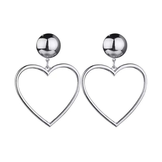 Juliet Love Heart Earrings in Silver and Gold - G x G Collective