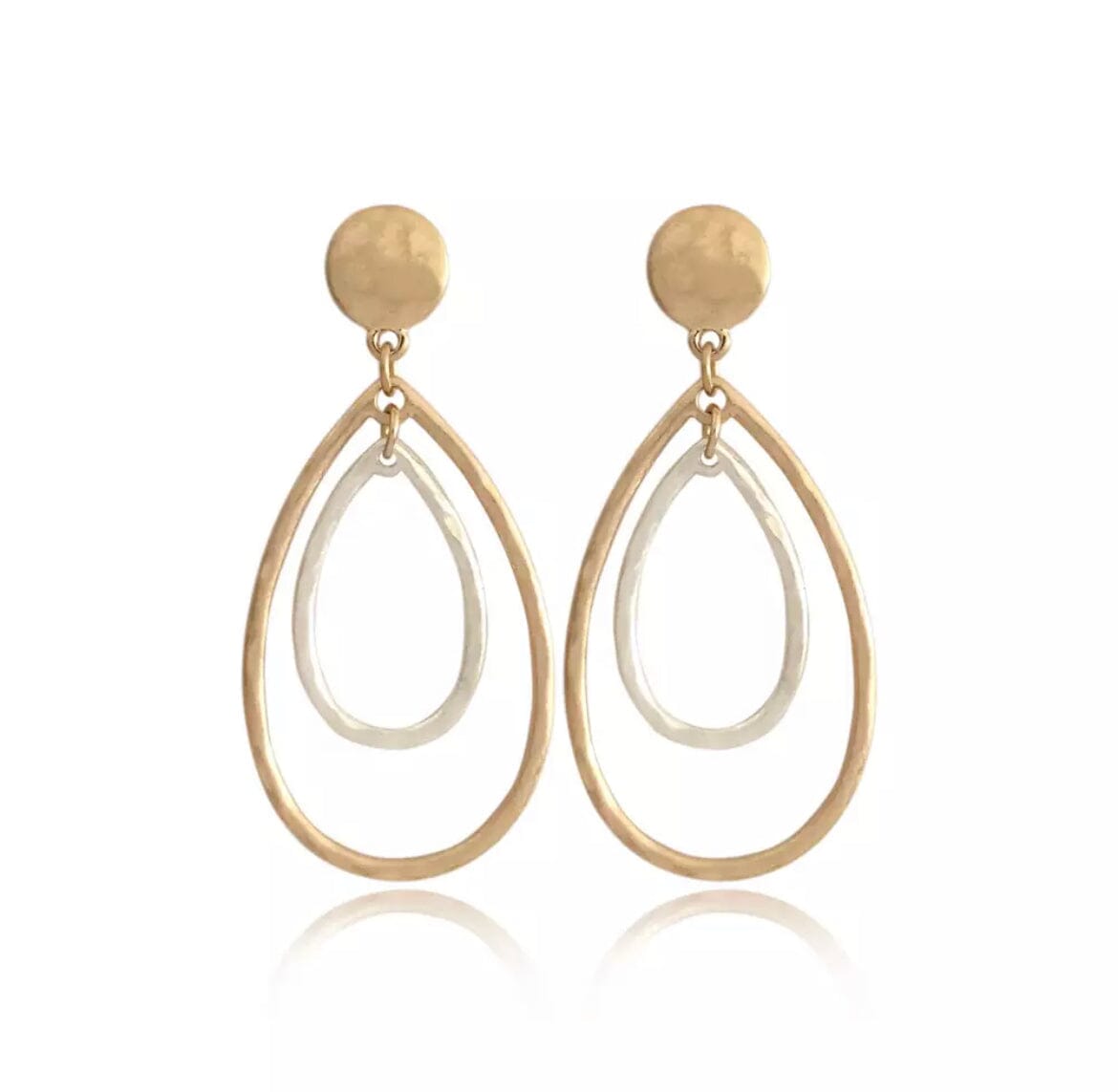 Marina two - tone Teadrop Earrings - G x G Collective