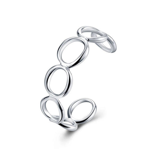 Melissa sterling silver circle cuff bangle