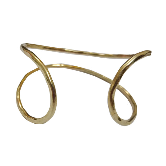 Tamsin Brass Cuff Bangle in 24 carat Gold Vermeil 